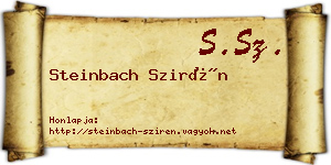 Steinbach Szirén névjegykártya